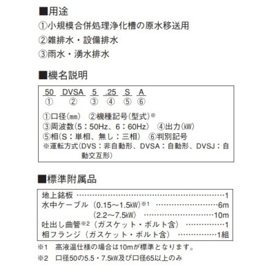 画像2: 荏原製作所　40DVSA5.15SA　雑排水用セミボルテックス水中ポンプ 単相 50Hz 自動形 ♪