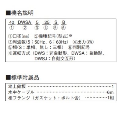 画像2: 荏原製作所　40DWS5.25B　樹脂製汚水・雑排水用水中ポンプ 三相 50Hz 非自動形 ♪