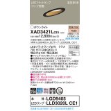 パナソニック　XAD3421LCE1(ランプ別梱)　ダウンライト 天井埋込型 LED(電球色) 高気密SB形 集光24度 埋込穴φ100 ブラック