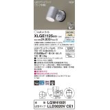 パナソニック　XLGE1125CE1(ランプ別梱)　エクステリア スポットライト LED(温白色) 天井・壁直付型 集光24度 防雨型 シルバーメタリック