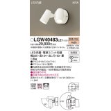 パナソニック　LGW40483LE1　スポットライト 壁直付型 LED(電球色) 拡散タイプ 防雨型 パネル付型 ホワイト