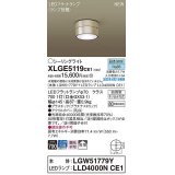 パナソニック　XLGE5119CE1(ランプ別梱)　シーリングライト LED(昼白色) 拡散 LEDフラットランプ交換型 防雨型 プラチナメタリック