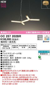 オーデリック　OC257202BR　シャンデリア 調光 調色 Bluetooth コントローラー別売 LED一体型 電球色〜昼光色 サテンゴールド