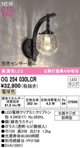 オーデリック　OG254030LCR(ランプ別梱)　エクステリア ポーチライト LEDランプ 電球色 別売センサー対応 防雨型 鉄色ラスティ