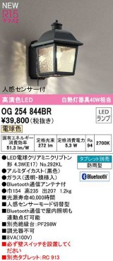 オーデリック　OG254844BR(ランプ別梱)　エクステリア ポーチライト Bluetooth タブレット別売 LEDランプ 電球色 人感センサー付 防雨型 黒色