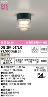 オーデリック　OG264047LR(ランプ別梱)　エクステリア ポーチライト 非調光 LEDランプ 電球色 防雨・防湿型 黒色