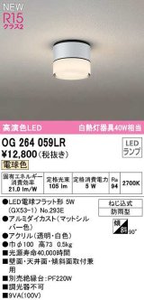 オーデリック　OG264059LR(ランプ別梱)　エクステリア ポーチライト LEDランプ 電球色 防雨型 マットシルバー