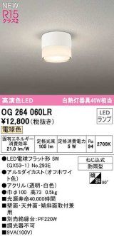 オーデリック　OG264060LR(ランプ別梱)　エクステリア ポーチライト LEDランプ 電球色 防雨型 オフホワイト