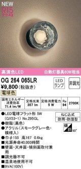 オーデリック　OG264065LR(ランプ別梱)　エクステリア ポーチライト 非調光 LEDランプ 電球色 防雨・防湿型 黒色