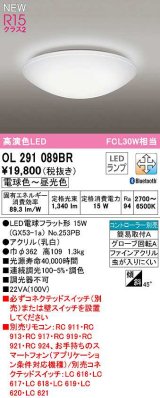 オーデリック　OL291089BR(ランプ別梱)　シーリングライト 調光 調色 Bluetooth コントローラー別売 LEDランプ 電球色〜昼光色