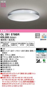 オーデリック　OL291579BR　シーリングライト 12畳 調光 調色 Bluetooth コントローラー別売 LED一体型 電球色〜昼光色