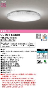 オーデリック　OL291583BR　シーリングライト 12畳 調光 調色 Bluetooth コントローラー別売 LED一体型 電球色〜昼光色