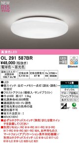 オーデリック　OL291587BR　シーリングライト 12畳 調光 調色 Bluetooth コントローラー別売 LED一体型 電球色〜昼光色