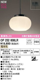 オーデリック　OP252608LR(ランプ別梱)　ペンダントライト 非調光 和風 LEDランプ 電球色 フレンジタイプ 黒色