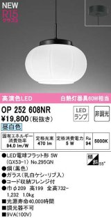 オーデリック　OP252608NR(ランプ別梱)　ペンダントライト 非調光 和風 LEDランプ 昼白色 フレンジタイプ 黒色