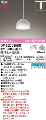 オーデリック　OP252789BR(ランプ別梱)　ペンダントライト 調光 調色 Bluetooth コントローラー別売 LEDランプ 電球色〜昼光色 プラグタイプ