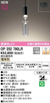 オーデリック　OP252790LR　ペンダントライト 調光 調光器別売 LED一体型 電球色 フレンジタイプ 黒色