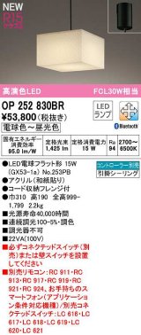 オーデリック　OP252830BR(ランプ別梱)　ペンダントライト 調光 調色 Bluetooth コントローラー別売 和風 LEDランプ 電球色〜昼光色 フレンジタイプ