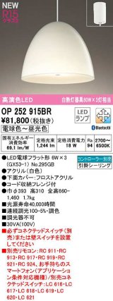 オーデリック　OP252915BR(ランプ別梱)　ペンダントライト 調光 調色 Bluetooth コントローラー別売 LEDランプ 電球色〜昼光色 フレンジタイプ 白色