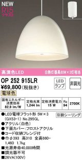 オーデリック　OP252915LR(ランプ別梱)　ペンダントライト 非調光 LEDランプ 電球色 フレンジタイプ 白色