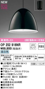 オーデリック　OP252916NR(ランプ別梱)　ペンダントライト 非調光 LEDランプ 昼白色 フレンジタイプ 黒色