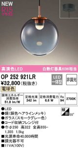 オーデリック　OP252921LR　ペンダントライト 非調光 LED一体型 電球色 フレンジタイプ スモークグレー