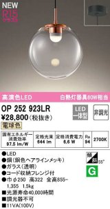 オーデリック　OP252923LR　ペンダントライト 非調光 LED一体型 電球色 フレンジタイプ