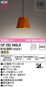 オーデリック　OP252945LR(ランプ別梱)　ペンダントライト 非調光 LEDランプ 電球色 フレンジタイプ 檜