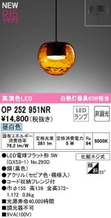 オーデリック　OP252951NR(ランプ別梱)　ペンダントライト 非調光 LEDランプ 昼白色 フレンジタイプ セピア