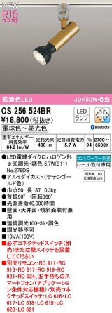 オーデリック　OS256524BR(ランプ別梱)　スポットライト 調光 調色 Bluetooth コントローラー別売 LEDランプ 電球色〜昼光色 レール取付専用 サテンゴールド