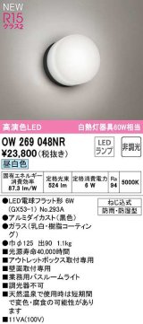 オーデリック　OW269048NR(ランプ別梱)　バスルームライト 非調光 LEDランプ 昼白色 防雨・防湿型 黒色