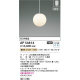 コイズミ照明 AP54814 ペンダント 非調光 LED 電球色 フランジタイプ ファインホワイト