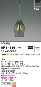 コイズミ照明 AP54886 ペンダント 非調光 LED一体型 温白色 プラグタイプ 金色メッキ