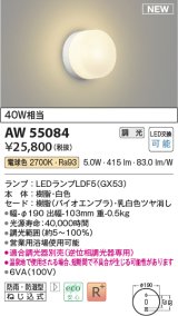 コイズミ照明 AW55084 ブラケット 調光 調光器別売 LED 電球色 防雨・防湿型 白色