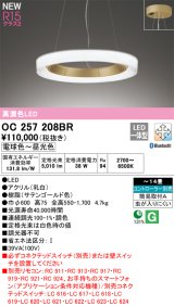 オーデリック OC257208BR シャンデリア 14畳 調光調色 Bluetooth リモコン別売 LED一体型 高演色LED サテンゴールド