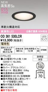 オーデリック OD361530LCR(ランプ別梱) エクステリア ダウンライト 埋込穴φ100 LEDランプ 電球色 高気密SB 高演色LED 軒下取付専用 防雨型 ブラック