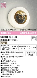 オーデリック OG041607LCR(ランプ別梱) エクステリア ポーチライト LEDランプ 電球色 高演色LED 防雨型