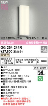 オーデリック OG254244R エクステリア ポーチライト LED一体型 電球色 高演色LED 防雨・防湿型