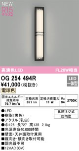 オーデリック OG254494R エクステリア ポーチライト LED一体型 電球色 高演色LED 防雨型 黒色