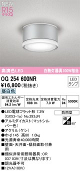 オーデリック OG254600NR(ランプ別梱) エクステリア ポーチライト LEDランプ 昼白色 高演色LED 防雨型 マットシルバー