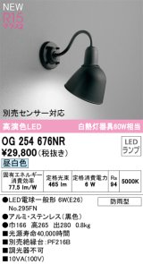 オーデリック OG254676NR(ランプ別梱) エクステリア ポーチライト LEDランプ 昼白色 高演色LED 防雨型 黒色