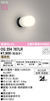 オーデリック OG254767LR(ランプ別梱) エクステリア ポーチライト LEDランプ 電球色 高演色LED 防雨・防湿型 黒色