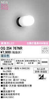 オーデリック OG254767NR(ランプ別梱) エクステリア ポーチライト LEDランプ 昼白色 高演色LED 防雨・防湿型 黒色