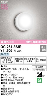 オーデリック OG254823R エクステリア ポーチライト LED一体型 昼白色 高演色LED 防雨・防湿型 マットシルバー