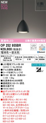 オーデリック OP252955BR(ランプ別梱) ペンダントライト 調光調色 Bluetooth リモコン別売 LEDランプ 高演色LED フレンジタイプ 鉄黒色