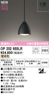 オーデリック OP252955LR(ランプ別梱) ペンダントライト 非調光 LEDランプ 電球色 高演色LED フレンジタイプ 鉄黒色