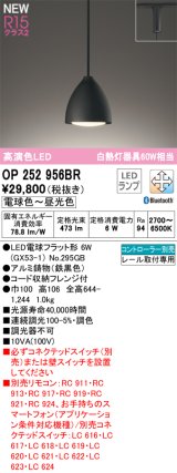 オーデリック OP252956BR(ランプ別梱) ペンダントライト 調光調色 Bluetooth リモコン別売 LEDランプ 高演色LED プラグタイプ 鉄黒色