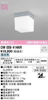 オーデリック OW009414NR(ランプ別梱) エクステリア ポーチライト LEDランプ 昼白色 高演色LED 防雨・防湿型 マットシルバー