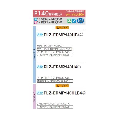 画像2: 三菱 PLZ-ERMP140HLE4 業務用エアコン 4方向天井カセット i-スクエアタイプ スリムER 標準シングル P140形 5馬力 三相 200V ワイヤレス ♪∀