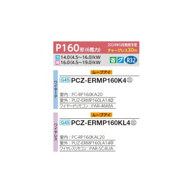 画像2: 三菱 PCZ-ERMP160K4 業務用エアコン 天吊 スリムER 標準シングル P160形 6馬力 三相 200V ワイヤード ♪∀